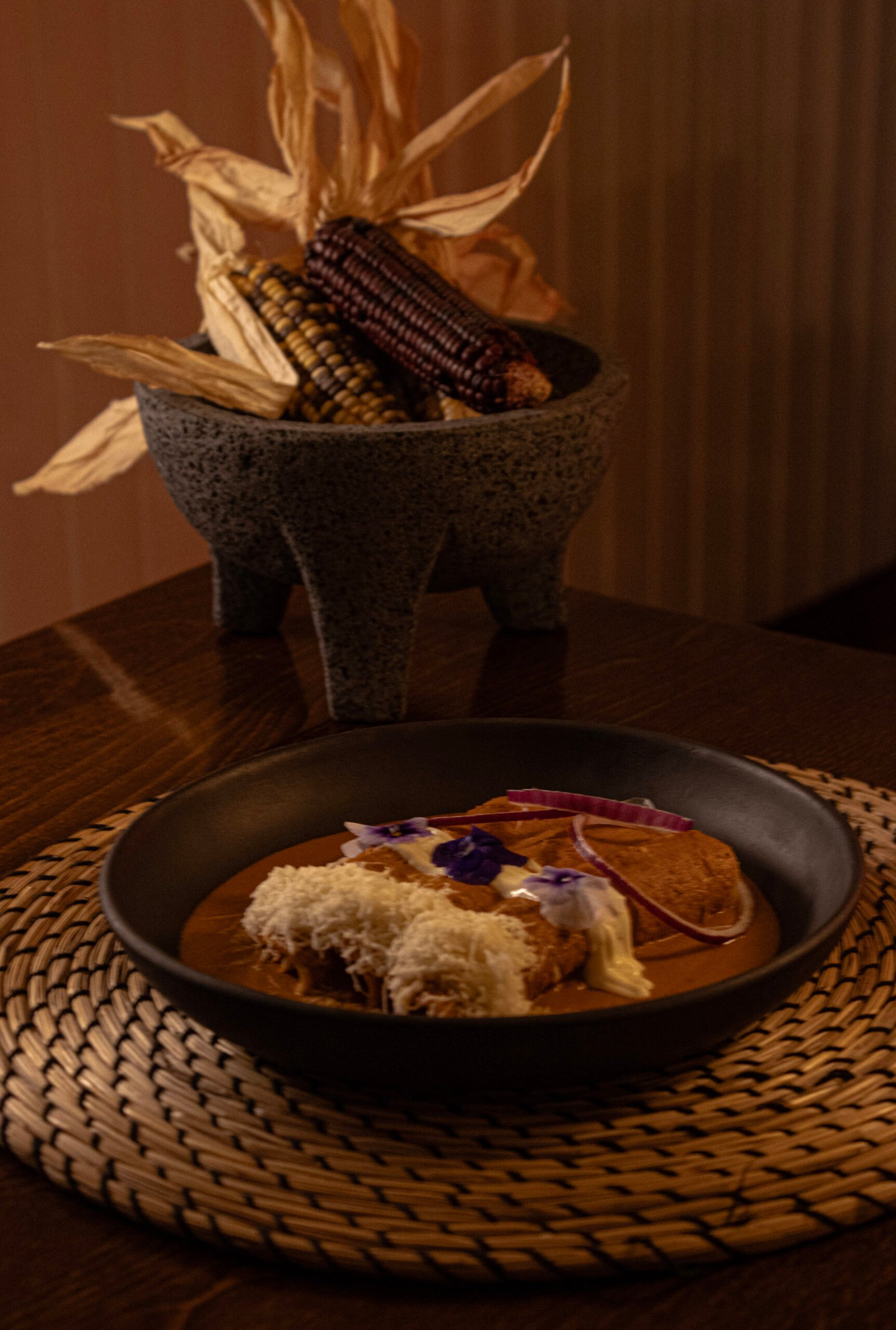 Enchiladas con mole